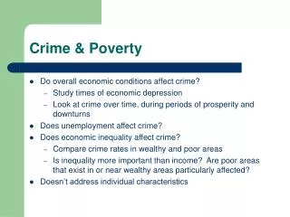 Crime &amp; Poverty
