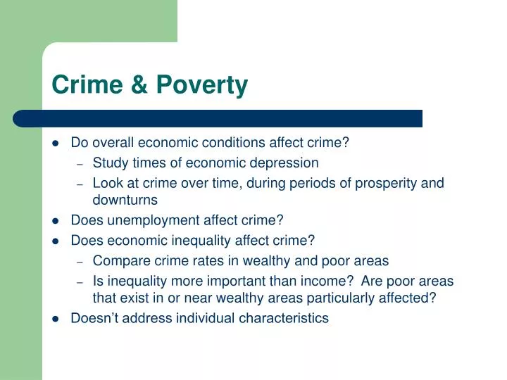 crime poverty