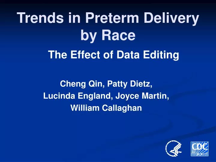 trends in preterm delivery by race