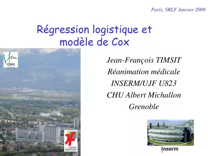 r gression logistique et mod le de cox