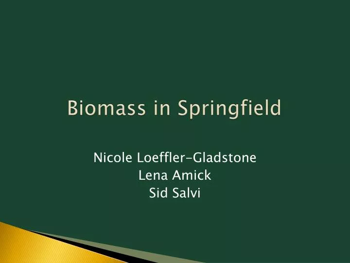 biomass in springfield