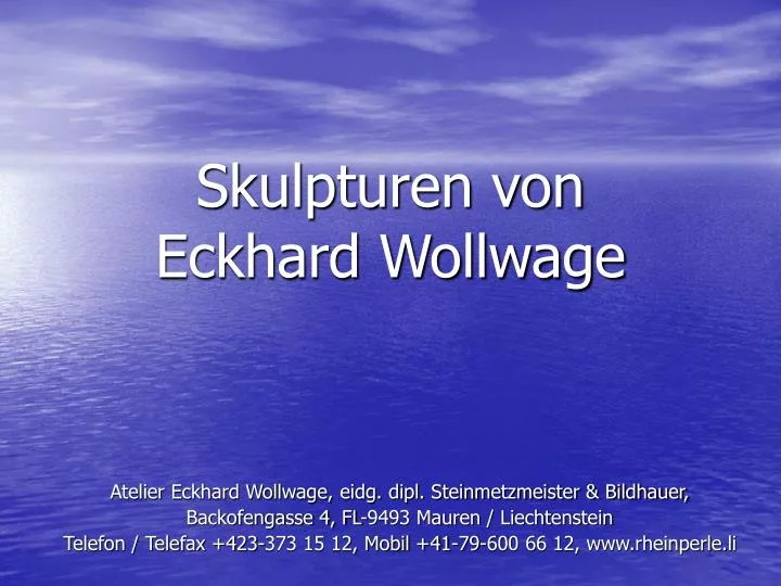 skulpturen von eckhard wollwage