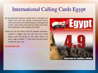 International calling cards