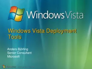 Windows Vista Deployment Tools