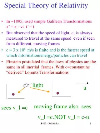 Special Theory of Relativity