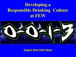 Developing a Responsible Drinking Culture at FEW