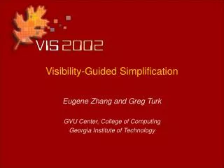 Visibility-Guided Simplification