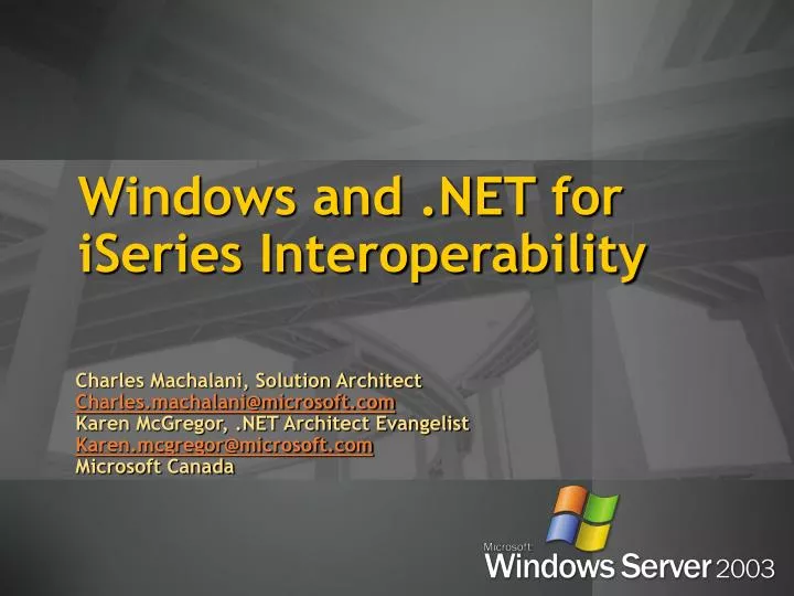 windows and net for iseries interoperability