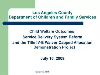 Los Angeles County Department of Children and Family Services