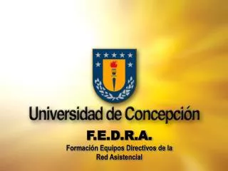 F.E.D.R.A. Formación Equipos Directivos de la Red Asistencial