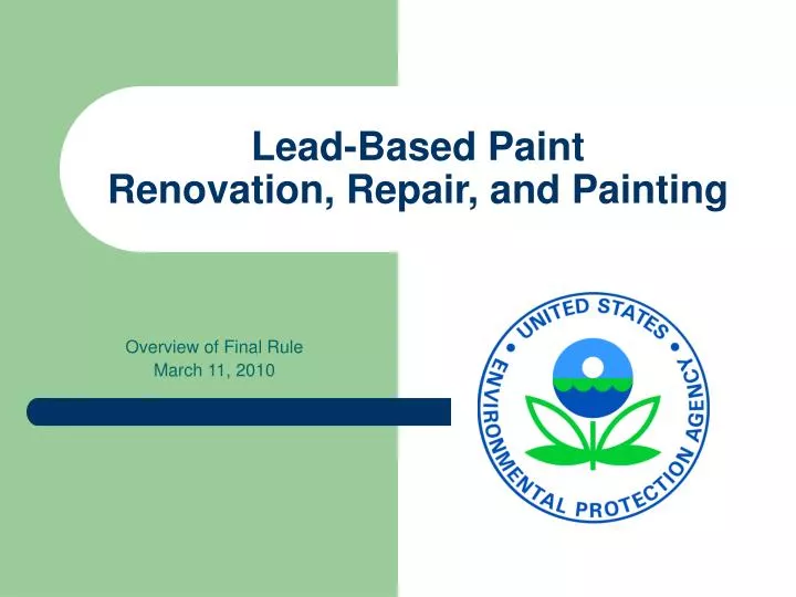 lead based paint renovation repair and painting
