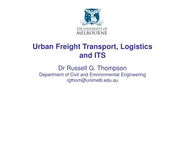 urban freight transport logistics and its