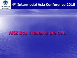 ANZ Box Trades &amp; the GFC