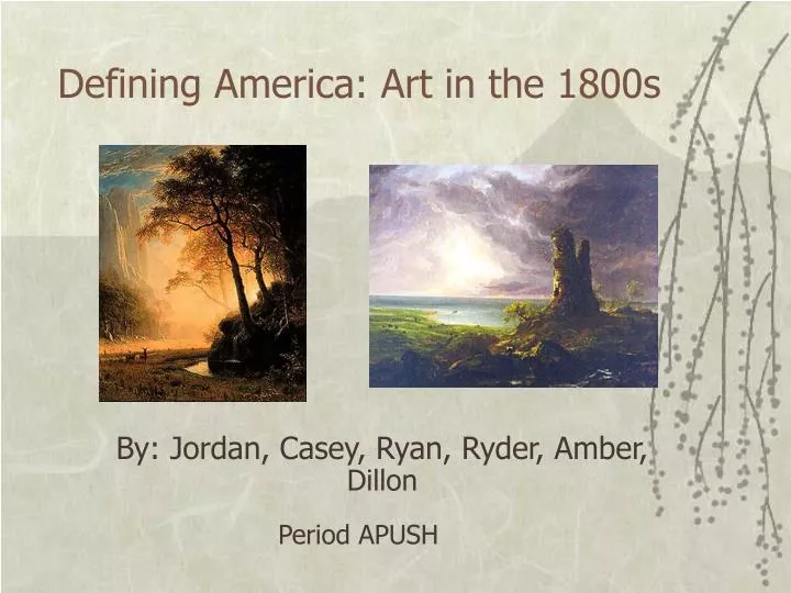 defining america art in the 1800s