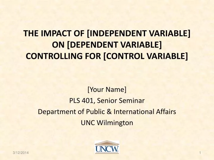 the impact of independent variable on dependent variable controlling for control variable