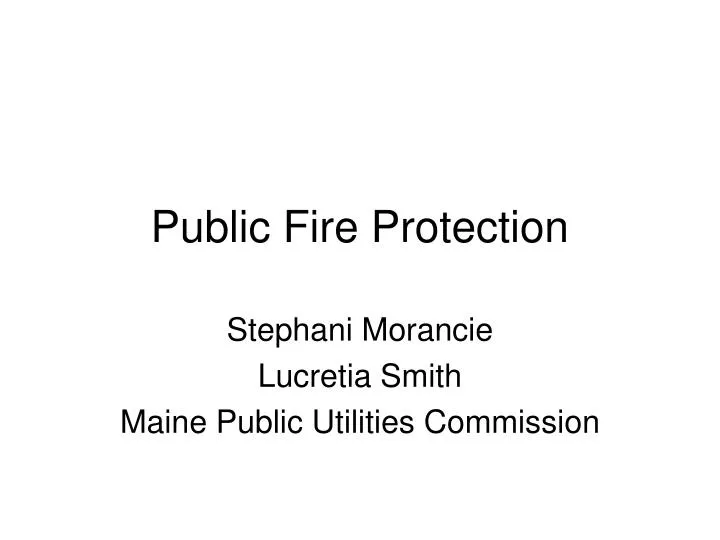 public fire protection