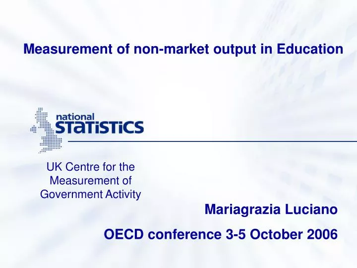 measurement of non market output in education