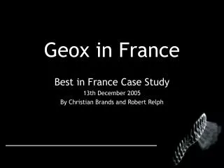Geox in France