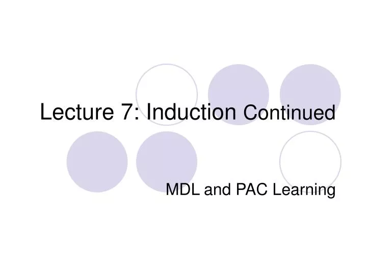 mdl and pac learning