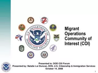 Migrant Operations Community of Interest (COI)