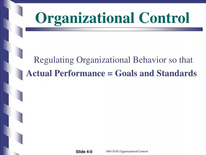 organizational control