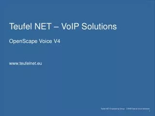 Teufel NET – VoIP Solutions OpenScape Voice V4 teufelnet.eu