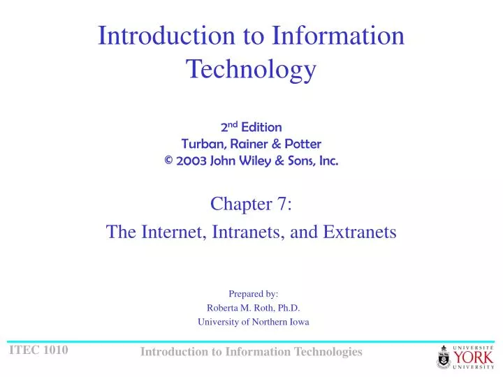 introduction to information technology 2 nd edition turban rainer potter 2003 john wiley sons inc