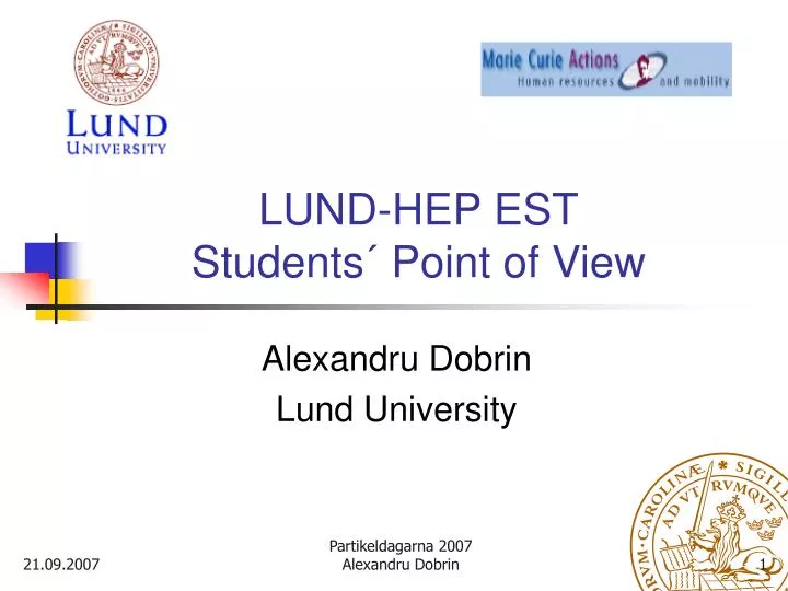 lund hep est students point of view