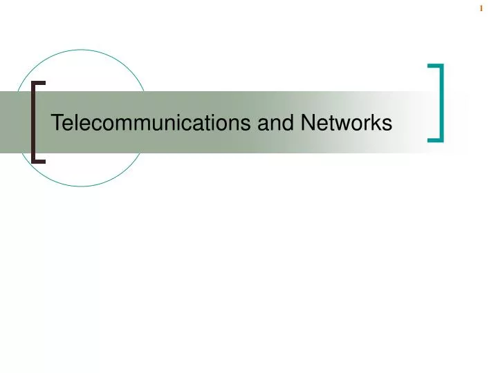 telecommunications and networks