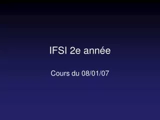 IFSI 2e année