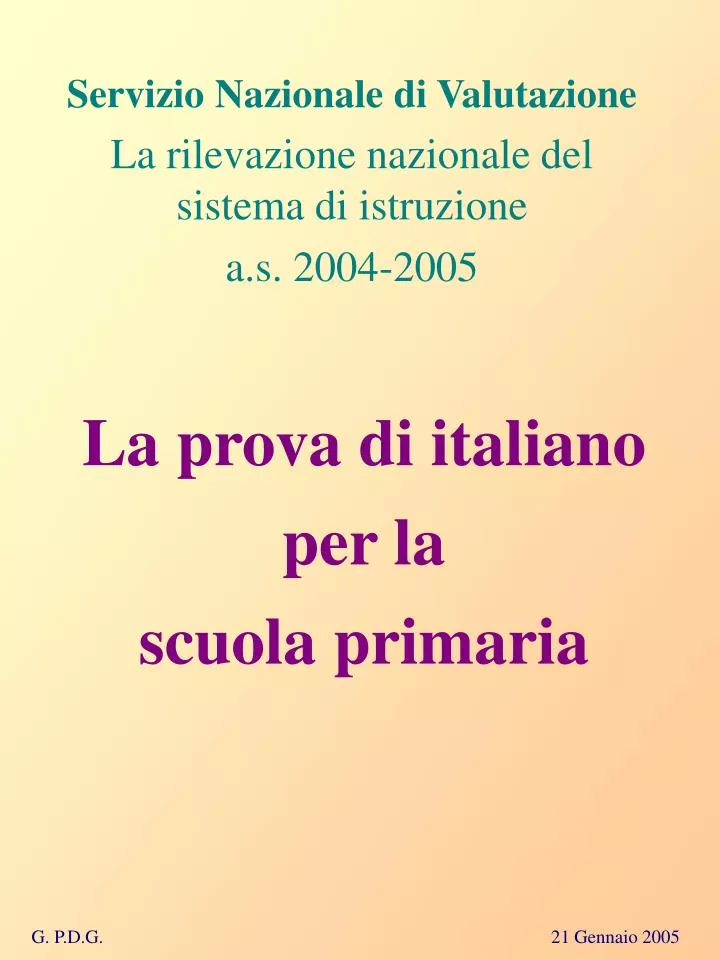 la prova di italiano per la scuola primaria