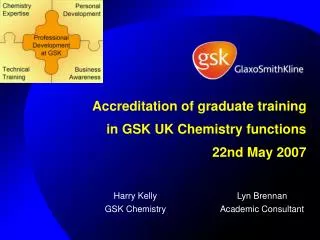 Accreditation of graduate training in GSK UK Chemistry functions 22nd May 2007