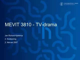 MEVIT 3810 - TV-drama