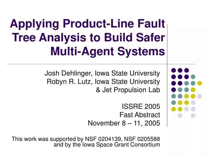 applying product line fault tree analysis to build safer multi agent systems