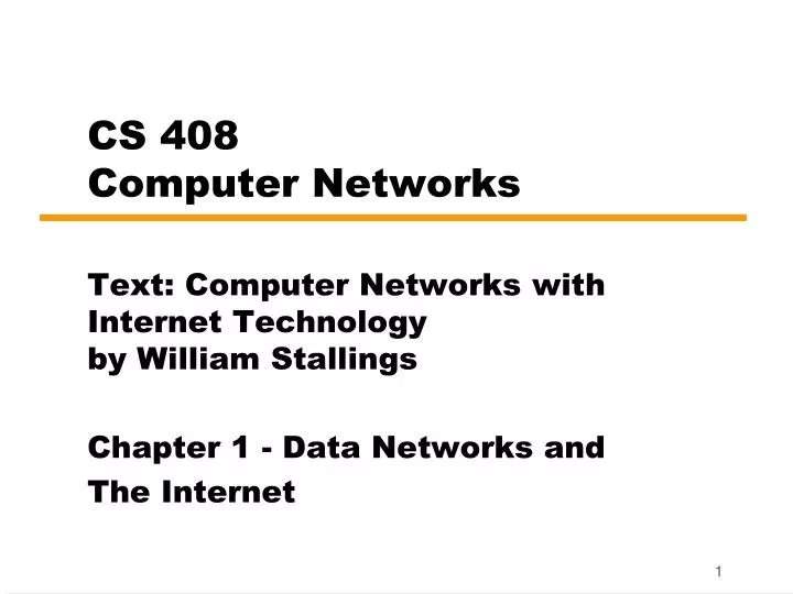 cs 408 computer networks