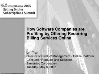 How Software Companies are Profiting by Offering Recurring Billing Services Online