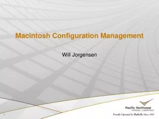 Macintosh Configuration Management