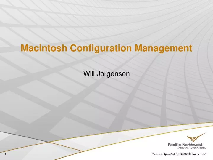 macintosh configuration management