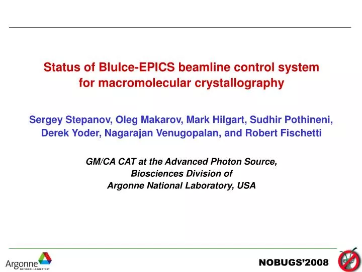 status of bluice epics beamline control system for macromolecular crystallography