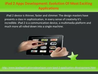 custom ipad 2 app development