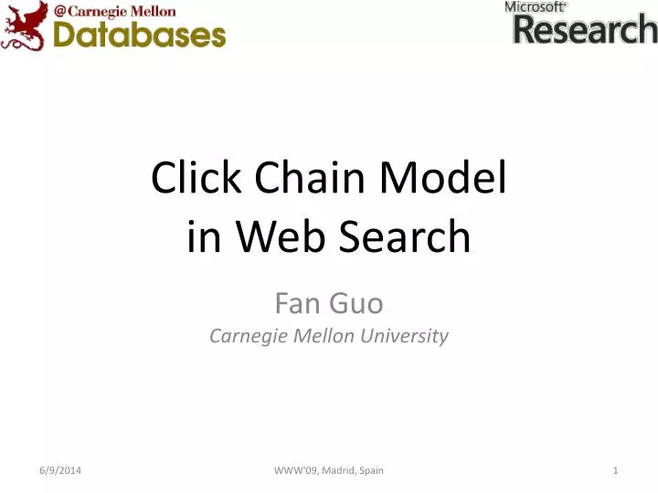 click chain model in web search