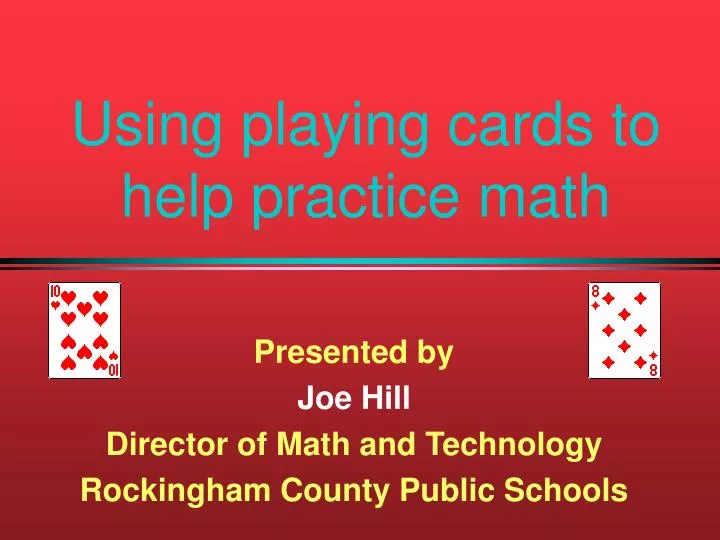 using playing cards to help practice math