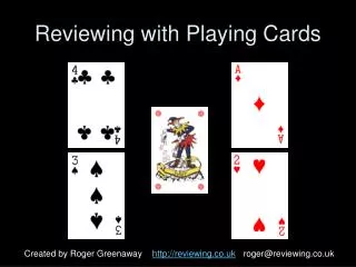 Reviewing with Playing Cards