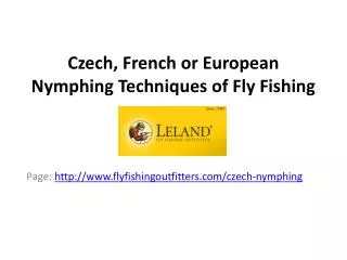 Czech, French and European fly fishing nymphing techniques