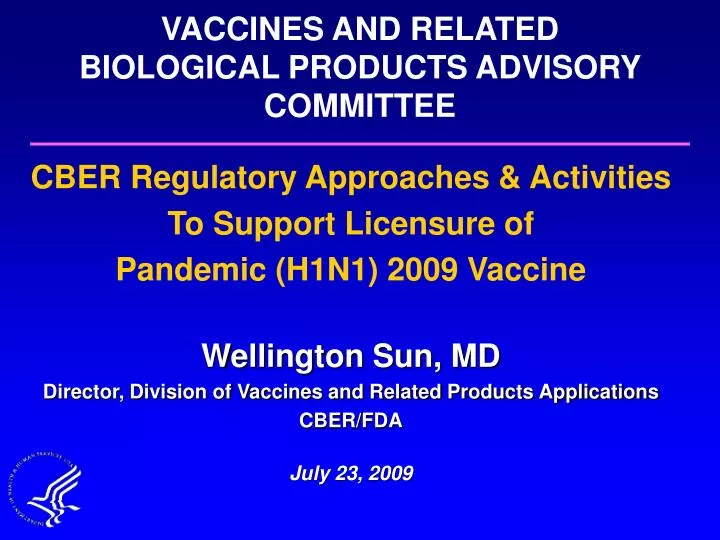 vaccines and related biological products advisory committee