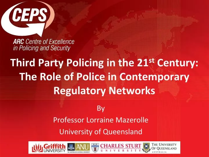 third party policing in the 21 st century the role of police in contemporary regulatory networks