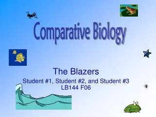 The Blazers Student #1, Student #2, and Student #3 LB144 F06
