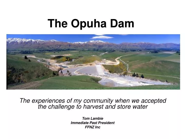 the opuha dam
