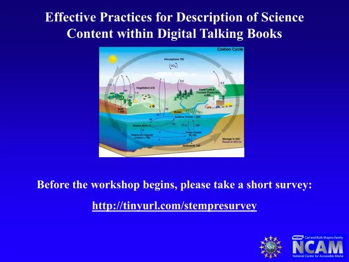 effective practices for description of science content within digital talking books