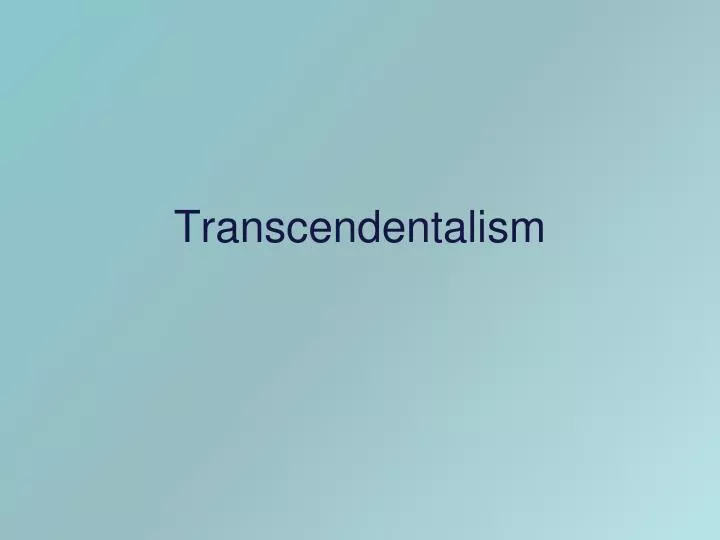 transcendentalism